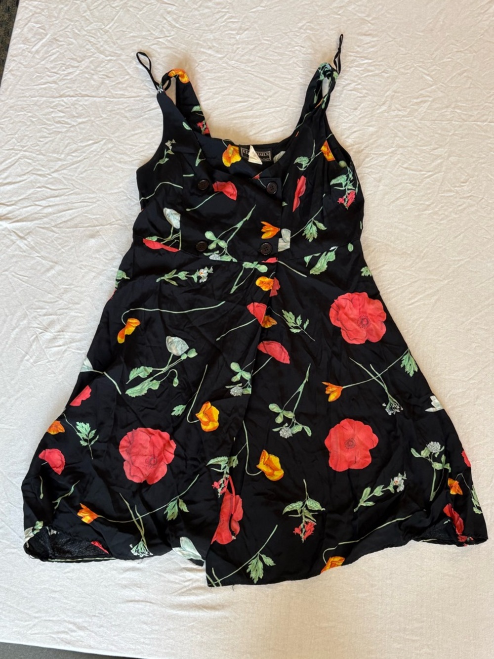 Vintage E.D. Michaels Sundress Size 8 Cottagecore Flower Sleeveless Long Maxi